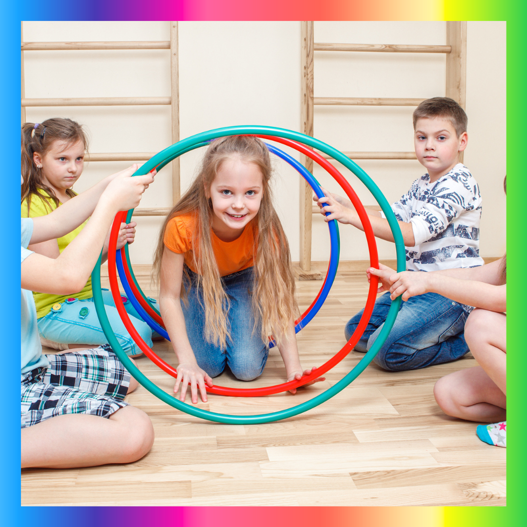 pinke Hula Hoops aus Handarbeit