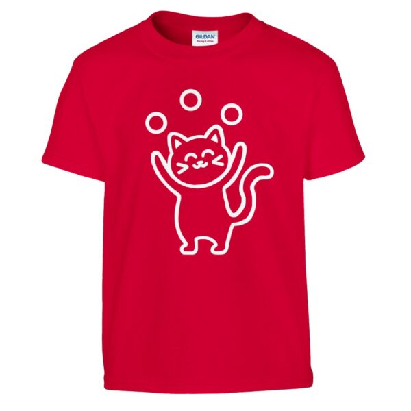 Cute Juggling Cat - Classic Kids Crewneck T-shirt - Image 11