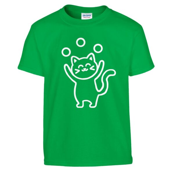 Cute Juggling Cat - Classic Kids Crewneck T-shirt - Image 5