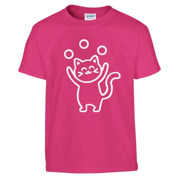 Cute Juggling Cat - Classic Kids Crewneck T-shirt - Image 8