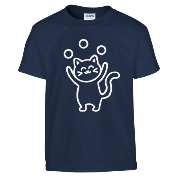 Cute Juggling Cat - Classic Kids Crewneck T-shirt - Image 6