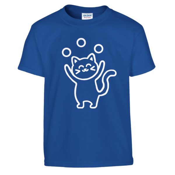 Cute Juggling Cat - Classic Kids Crewneck T-shirt - Image 4