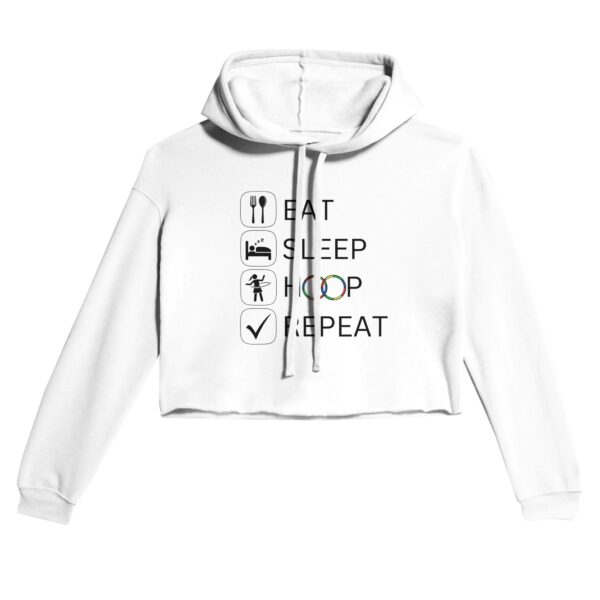 Eat, Sleep, Hoop, Repeat -  Women's Cropped Hoodie