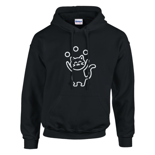 Happy juggling cat - Classic Unisex Pullover Hoodie - Image 2